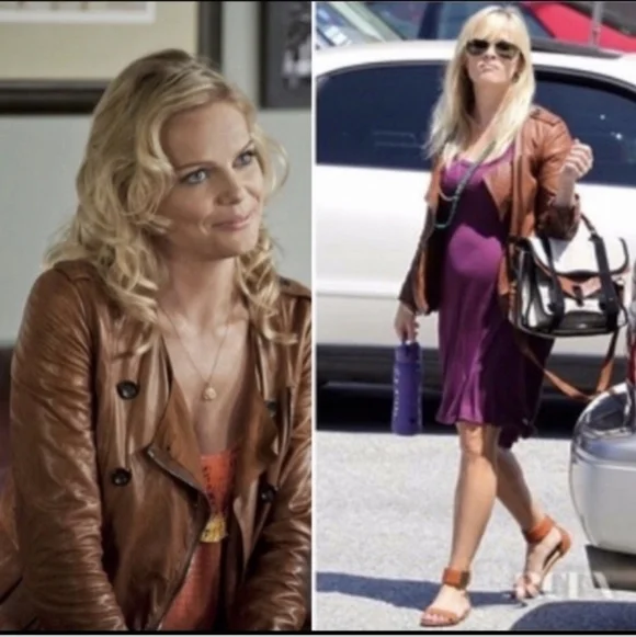 3.1 Phillip Lim Brown Cognac Lambskin Leather Ruffled Zip Up Moto Jacket Size 4 - Picture 12 of 12